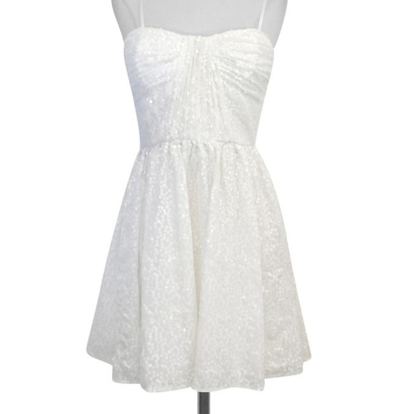 Jill Stuart Dresses & Skirts - Jill Stuart White Floral Sequin Dress | Sz 10 NWT